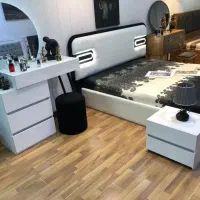 سرویس خواب پارچه تدی سیاه سفید