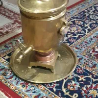 سمار زغالی روسی و سینی قدیمی مهر دار وگردسوز نفتی