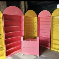 pink قفسه کالر بندی دکور فروشگاهی