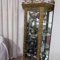 ویترین و ساعت برنز اصل در حد نو مناسب جهیزیه