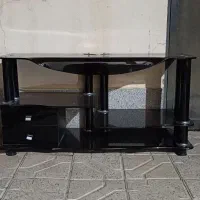 دوعدد میز تلویزیون شیشه آیی سالم