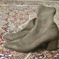 بوت پاشنه غواصی سفید و سبز یشمی