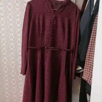 مانتو زرشکی سایز ۴۴ و ۴۶ و ۴۸