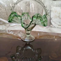 ظروف بلور سبز قدیمی