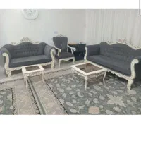 سرویس مبلمان ۷ نفره و میز نهارخوری درحد نو