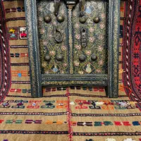 درب کوچک قلم کاری نقاشی بکر و سالم با یراق آنتیک