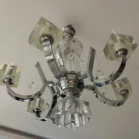 دو عدد لوستر کریستال ۶ شاخه در حده نو
