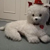 عروسک سگ سفید