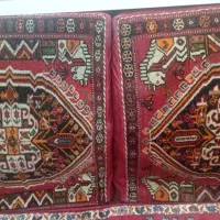 سه عدد پشتی ترکی دستباف و یک فرش 1 در 1.5 دست باف