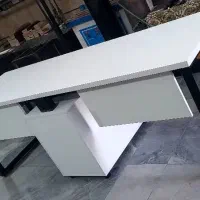 میز کار ۲ نفره مشترک سفید ۳ کشو