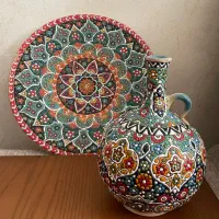 کوزه و بشقاب میناکاری
