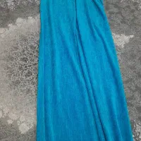 پرده دستک مخمل آبی