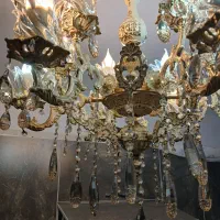 دوعدد لوستر برنز ۱۲شعله بسیار سنگین درحد نو