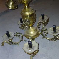 لوستر ۵ شاخه برنجی