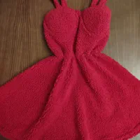 پیراهن تدی کوتاه قرمز گوجه ای