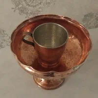 شکلات خوری مسی چکشی وآبخوری مسی