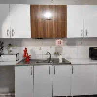 کابینت ام دی اف طرح دار سفید نو