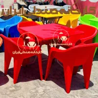 میز و صندلی پلاستیکی طرح مهسا نهارخوری باغی باغچه
