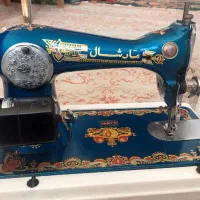 چرخ خیاطی مارشال.پدالی و دستی.دوشیر نشان.رنگ آبی