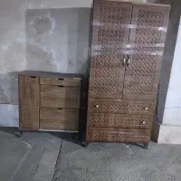 ست کمد لباس و جا کفشی  سالم  چوب محکم