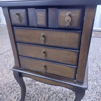 کنسول چوبی نو و گلدان سنگی دست ساز