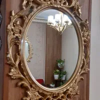 قاب آینه طرح سلطنتی رنگ طلایی