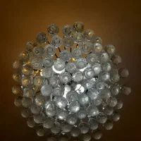 دو عدد لوستر کریستالی همراه با دیواری