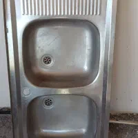 سینک دو لگنه تمیز
