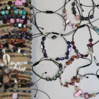 فروش دستبند سنگ و صدف آبالون اصل عمده و تک