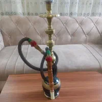 قلیان برنجی تو پر سنگین همراه لوازم