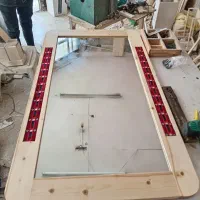 آینه چوبی سوزن دوزی