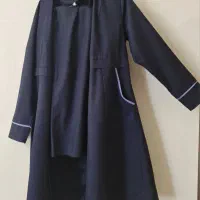یونیفرم مانتوی سرمه ای مدرسه همراه شلوار سایز ۳۸