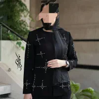 کت کرپ جواهردوزی با سنگ و کریستال