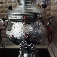 کلکسیونی سماور 10لیتری قدیمی ضخیم قلم کاری نو
