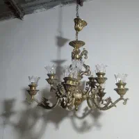 لوستر ۵ شاخه ۱۰ تا لامپ میخوره بزرگ و سنگین وزن