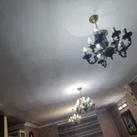لوستر برنزی انتیک و قدیمی ۳ عددست سیم کشی سالم