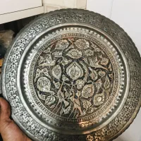 سینی قلم زنی قدیمی انتیک  قابلیت اویز