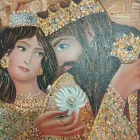 تابلو نقاشی رنگ روغن کوروش کبیر