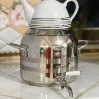 کتری قوری استیل ۶ لیتری کاملا نو و بدون استفاده