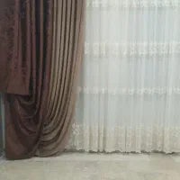 پرده تور ۹متربا یالان مخمل