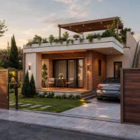 فروش ویلای مدرن چوبی یا روف گاردن و حیاط اختصاصی