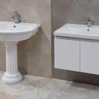 روشویی کابینتی دیواری و پایه‌دار قدیمی فروش ویژه
