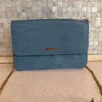 کیف چرم آبی برند(چرم نفیس)