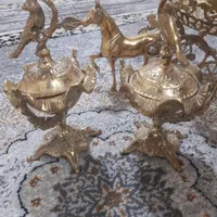 دو عدد قندان برنزی با ی میوه خوری پایه اسبی|ظروف سرو و پذیرایی|تهران, شهرک ولیعصر|دیوار