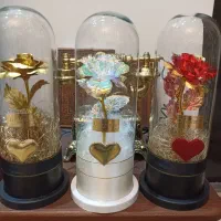 باکس شیشه ای گل کریستالی و اکلیلی