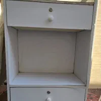 دو عدد میز مدیریت دو عدد ترالی یک عدد کمد درحد نو