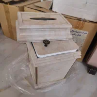 سطل اشغال و جای دستمال کاغذی طرح سنگ
