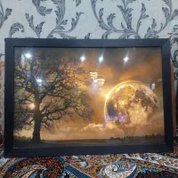 قاب عکس چراغ دار و گل میز تاشو