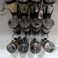جا ادویه ای بدنه شیشه در استیل
