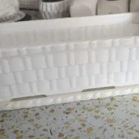 ۳ عددگلدان پلاستیکی معاوظه باگل طبیعی